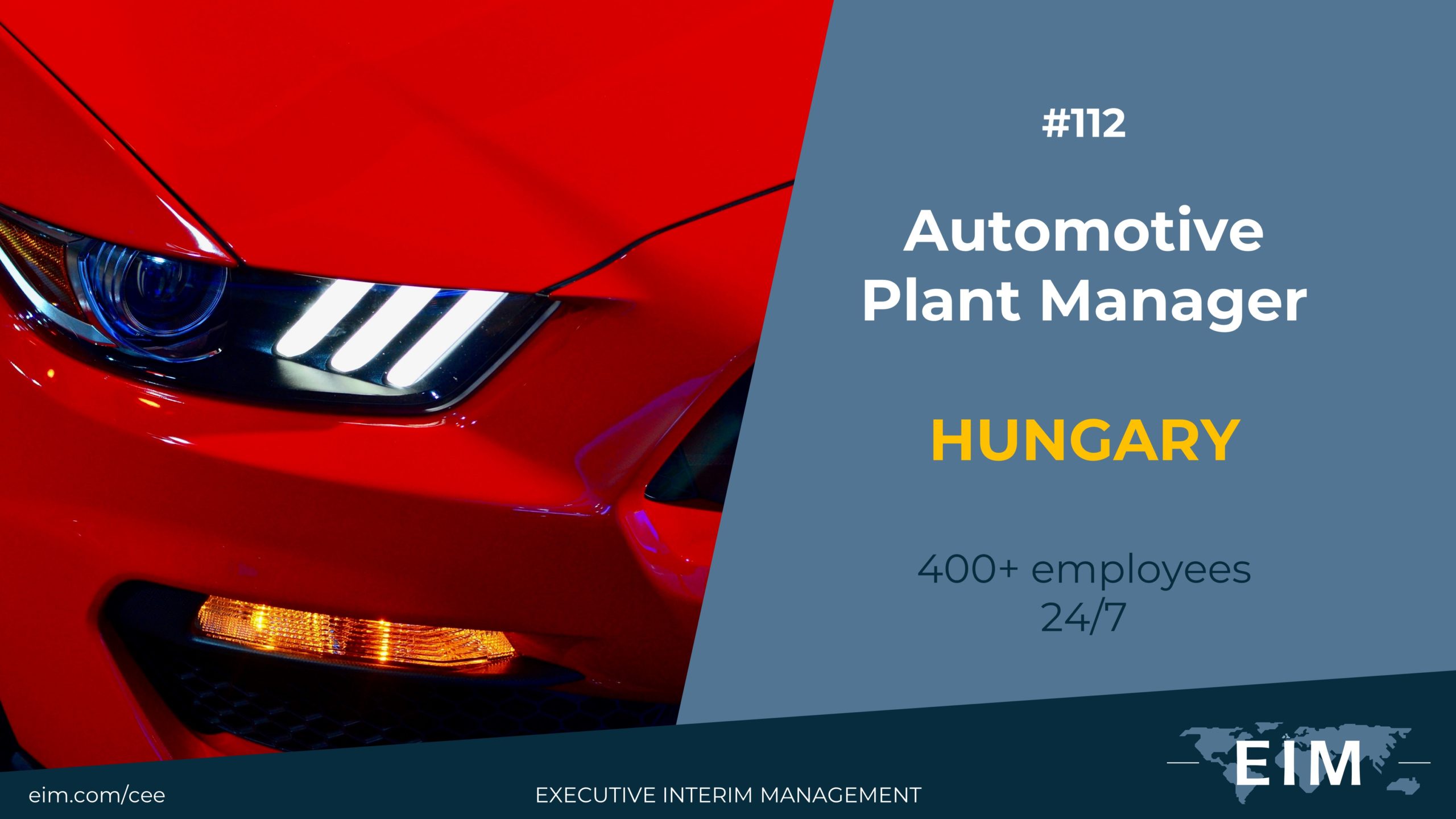 Interim Plant Manager Automotive Interim Plant Manager